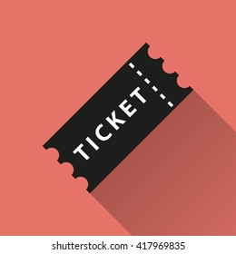 Ticket    vector icon. Illustration isolated for graphic and web design.