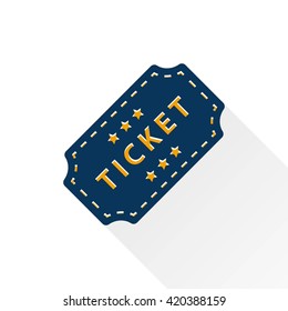 Ticket    vector icon. Illustration isolated for graphic and web design.