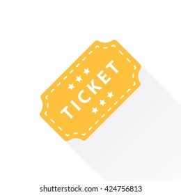 Ticket   vector icon. Illustration isolated on white  background for graphic and web design.