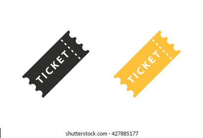 Ticket    vector icon. Illustration isolated for graphic and web design.