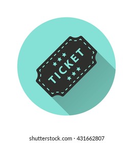 Ticket vector icon. Illustration isolated for graphic and web design.