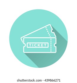 Ticket vector icon. Illustration isolated for graphic and web design.