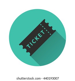 Ticket vector icon. Illustration isolated for graphic and web design.