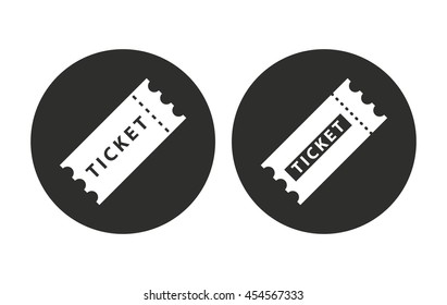 Ticket vector icon. Illustration isolated for graphic and web design.