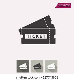 Ticket-Vektorsymbol. Illustration einzeln für Grafik- und Webdesign.