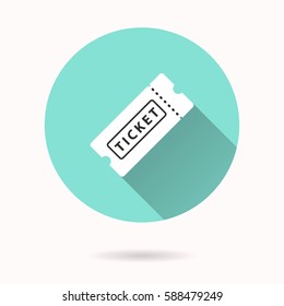 Ticket vector icon. Illustration isolated for graphic and web design.