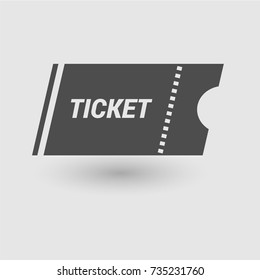 Ticket vector icon. Illustration isolated on white background. Use as graphic or web design icon