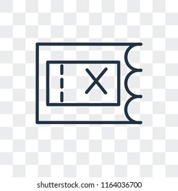 Ticket vector icon isolated on transparent background, Ticket logo concept