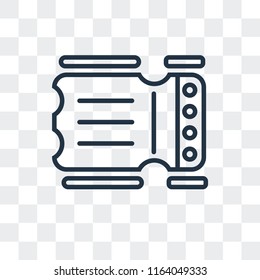 Ticket vector icon isolated on transparent background, Ticket logo concept