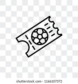 Ticket vector icon isolated on transparent background, Ticket logo concept