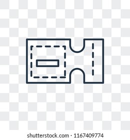 Ticket vector icon isolated on transparent background, Ticket logo concept