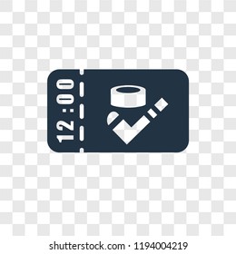 Ticket vector icon isolated on transparent background, Ticket transparency logo concept