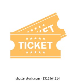 Ticket vector icon isolated on white background