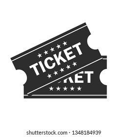 Ticket vector icon isolated on white background