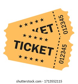 Ticket vector icon isolated on white background