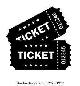 Ticket vector icon isolated on white background