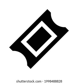 Icono vectorial de tickets aislado en fondo blanco