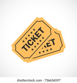 Ticket vector icon isolated on white background