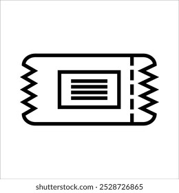 Icono de Vector de boletos Plantilla de línea