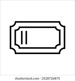 ticket vector icon line template