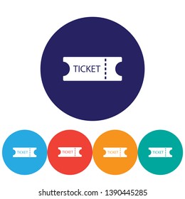 Ticket vector icon  , lorem ipsum Flat design