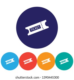Ticket vector icon  , lorem ipsum Flat design
