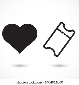 ticket Vector icon . Lorem Ipsum Illustration design