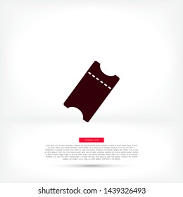 ticket Vector icon . Lorem Ipsum Illustration design