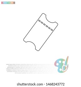 ticket Vector icon . Lorem Ipsum Illustration design