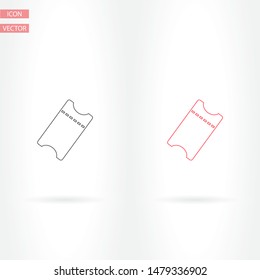 ticket Vector icon . Lorem Ipsum Illustration design