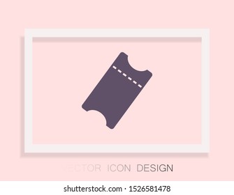 ticket Vector icon . Lorem Ipsum Illustration design