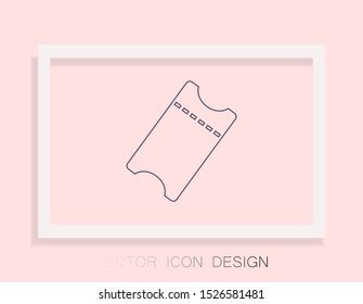 ticket Vector icon . Lorem Ipsum Illustration design