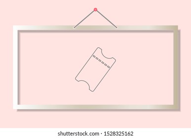 ticket Vector icon . Lorem Ipsum Illustration design