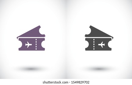 Ticket vector icon , lorem ipsum Flat design