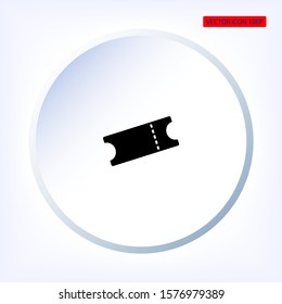 Ticket vector icon , lorem ipsum Flat design