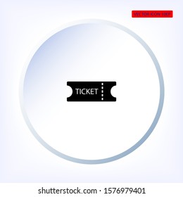 Ticket vector icon , lorem ipsum Flat design