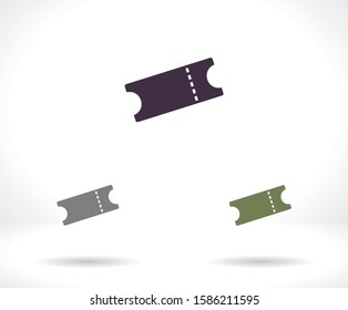 Ticket vector icon , lorem ipsum Flat design