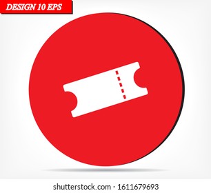 Ticket vector icon , lorem ipsum Flat design