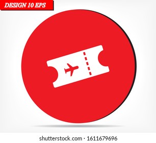 Ticket vector icon , lorem ipsum Flat design