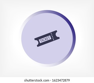 Ticket vector icon , lorem ipsum Flat design
