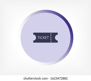 Ticket vector icon , lorem ipsum Flat design