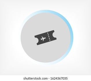 Ticket vector icon , lorem ipsum Flat design