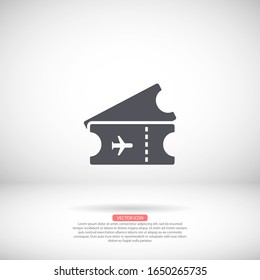Ticket vector icon , lorem ipsum Flat design