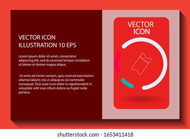 ticket Vector icon . Lorem Ipsum Illustration design