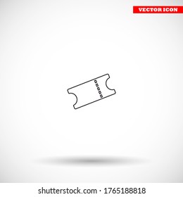 Ticket vector icon , lorem ipsum Flat design