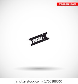 Ticket Vektorsymbol, lorem ipsum Flaches Design