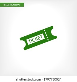 Ticket vector icon , lorem ipsum Flat design