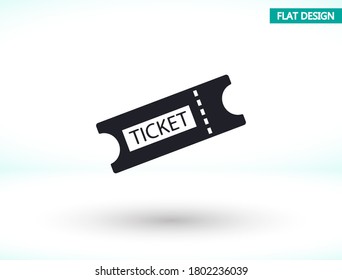 Ticket Vektorsymbol, lorem ipsum Flaches Design
