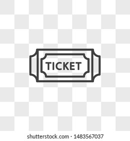 Ticket vector icon in modern design style for web site and mobile app