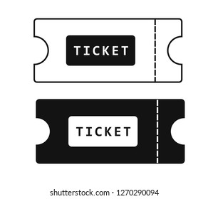 Ticket Vector Icon On White Background Stock Vector (Royalty Free ...